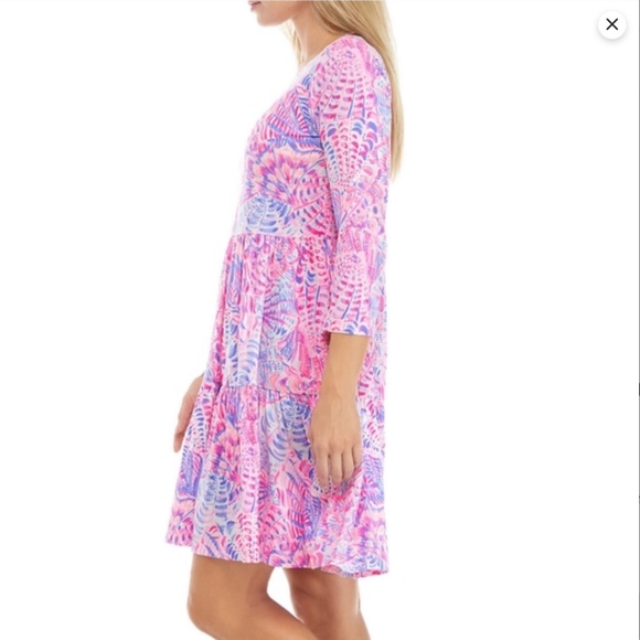 Lilly Pulitzer Geanna Swing Dress SZ Small Raz Berry Sea You Soon - Picture 3 of 7